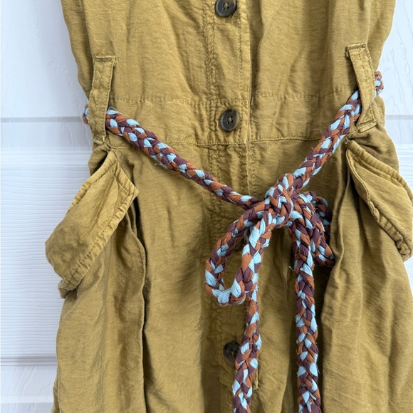 Free People Olive Button-Down jumpsuit with tie - Picture 8 of 12